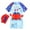Blue, variant on Boys Swimsuit TOOYOU Baby Short Sleeve Cartoon Cute Size 2-3 Years,Blue Boys Casual Swimsuit Set