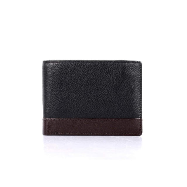 Cartera Karla Hanson para hombre, con bloqueo RFID, de piel, plegable, color negro