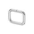 thumbnail image 4 of 20x16mm Rectangle Buckles Iron Electroplated Silver Tone 20 Pack, 4 of 5