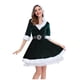 thumbnail image 2 of Vestido de traje de manga media con cuello en V para niña de noche de Navidad sólido a la moda para mujer Fridja yut6740, 2 of 9