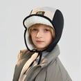 thumbnail image 3 of Cethrio Boys Winter Hats, Skiing Windproof Fleece Lined Warm Outdoor Hats with Ear Flaps Black Size 4-14T, 3 of 3