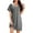 Gray, variant on Dress for Women Summer V Neck Short Sleeve Casual T-shirt Mini Dresses Pink XL