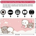 thumbnail image 3 of Pink Mouse Pad Cat XXL Kawaii Gaming Mouse Pad Animal Theme 35.4x15.7 inch Gift for Women,Pink Desk Accessories with Personalized Design for Laptop, Computer PC (Pink Cat -2), 3 of 6