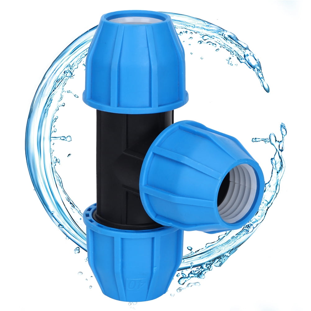 High Pressure Water Pipe Connector, No Scaling PE Plastic Tee Connector