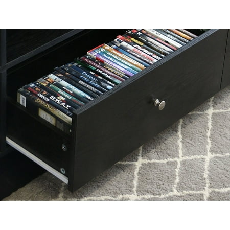 Walker Edison - Rustic Wood TV Console for Most TVs Up to 65" - Black