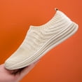 thumbnail image 6 of Men's Walking Shoes Comfort Soft Sock Sneakers Breathable Knit Woven L𝗈afers Shoes S𝗅ip On Laceless Workout Shoes Wide Width Tennis Sport Shoes Casual Outdoor Walking Shoes, 6 of 9