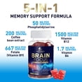 thumbnail image 4 of Brain Supplements for Memory and Focus with Phosphatidylserine, Nootropic Memory Supplement Gummy for Brain Health, Concentration, Mental & Cognitive Support, Focus Vitamins with B6 & B12-60 Gummies, 4 of 10