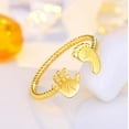 thumbnail image 1 of FloHua For Mother -You are Going To Make a Wonderful Mama Baby Palm and Feet Ring, Adjustable Open Gold Baby Foot and Hand Rings, Statement Mothers Rings for Women Girls Clearance, 1 of 3