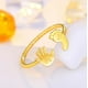 thumbnail image 1 of Wmhnj Anillo ajustable con huella de mano y pie para recuerdo de madre primeriza, con mensaje grabado para anunciar el embarazo., 1 of 9