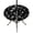Black, variant on Round Outdoor Tablecloth with Umbrella Hole and Zipper, Grey Spring Floral Tablecloth with Elastic Waterproof, Flowers Botanical Elegant Pastoral Patio Table Covers for 36" - 44" Picnic Pool Tables