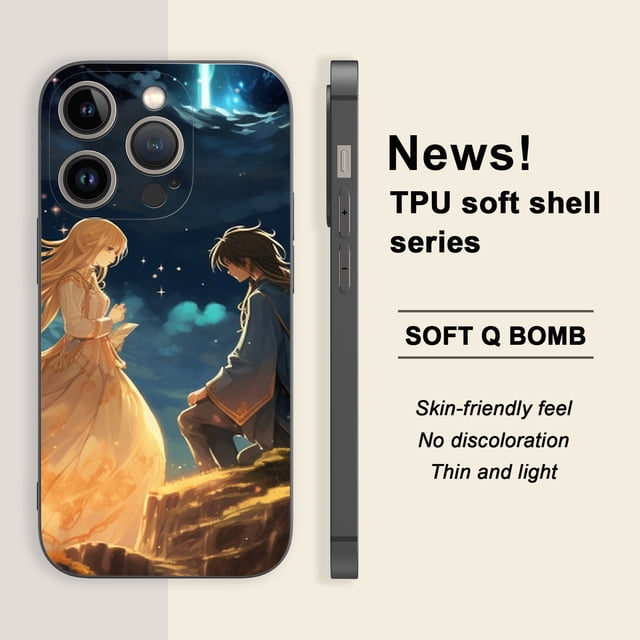Destaca con nuestra moderna funda de goma TPU para iPhone: ¡diseño único con estampado de dibujos animados!