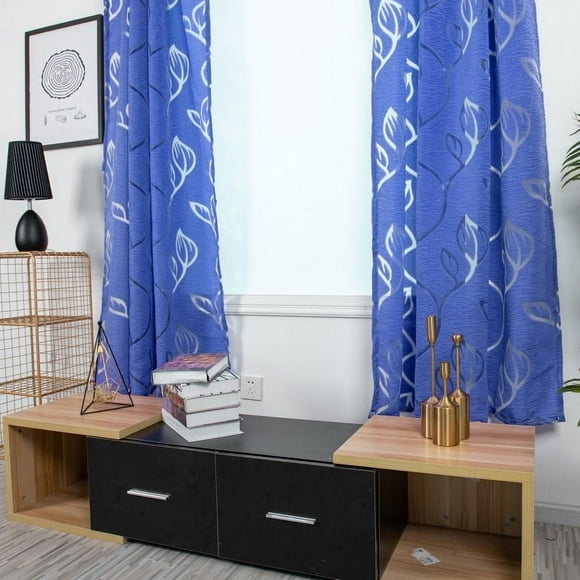 Curtains for Doors with Windows 1 Pcs Vines Leaves Tulle Door Window Curtain Drape Panel Sheer Scarf Valances