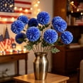 thumbnail image 6 of CuiLiyq Artificial Chrysanthemums Flowers Burgundy Flowers, Single Stem Chrysanthemum Spray for Independence Day Wedding Decor, Blue, 6 of 6