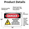 thumbnail image 2 of (2 Pack) Hazardous Voltage Contact May OSHA Danger Sign 14 Inch X 10 Inch Vinyl Label Decal Sticker Weather Resistant, UV Protected for Workplace, Business, and Construction Site, Made, 2 of 7