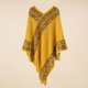 thumbnail image 5 of Poncho con borlas y chal con forma de diamante para mujer, chal de viaje de moda para primavera y otoño, 5 of 5