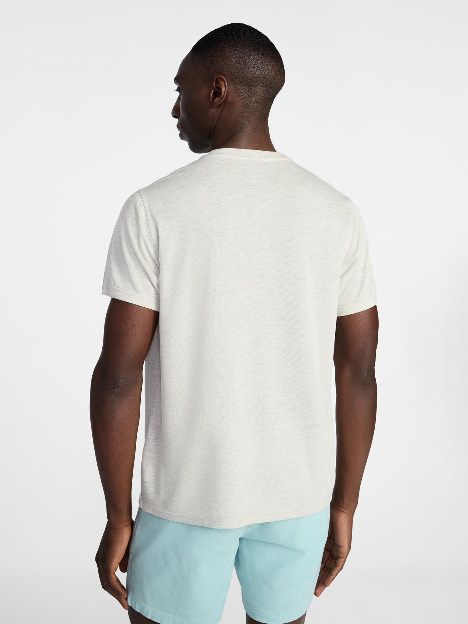 George Men's & Big Men's Relaxed Fit Knit Cloth Henley Shirt with Short Sleeves, Sizes XS-5XL