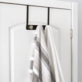 thumbnail image 3 of ELLE Paris 3 Hook Iron over the Door Hook in Matte Black and Gold, 3 of 3