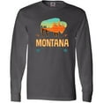thumbnail image 3 of Inktastic Montana Gift Buffalo Silhouette Long Sleeve T-Shirt, 3 of 5