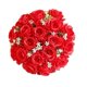 thumbnail image 2 of 18 cabezas rosas de seda artificiales flores ramo de novia rosa decoración de la boda del hogar D, 2 of 3