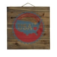 thumbnail image 1 of USA Heart Seal Red White & Blue - Decorative REAL WOOD Wall Art - Faux Pallet Look, 1 of 3