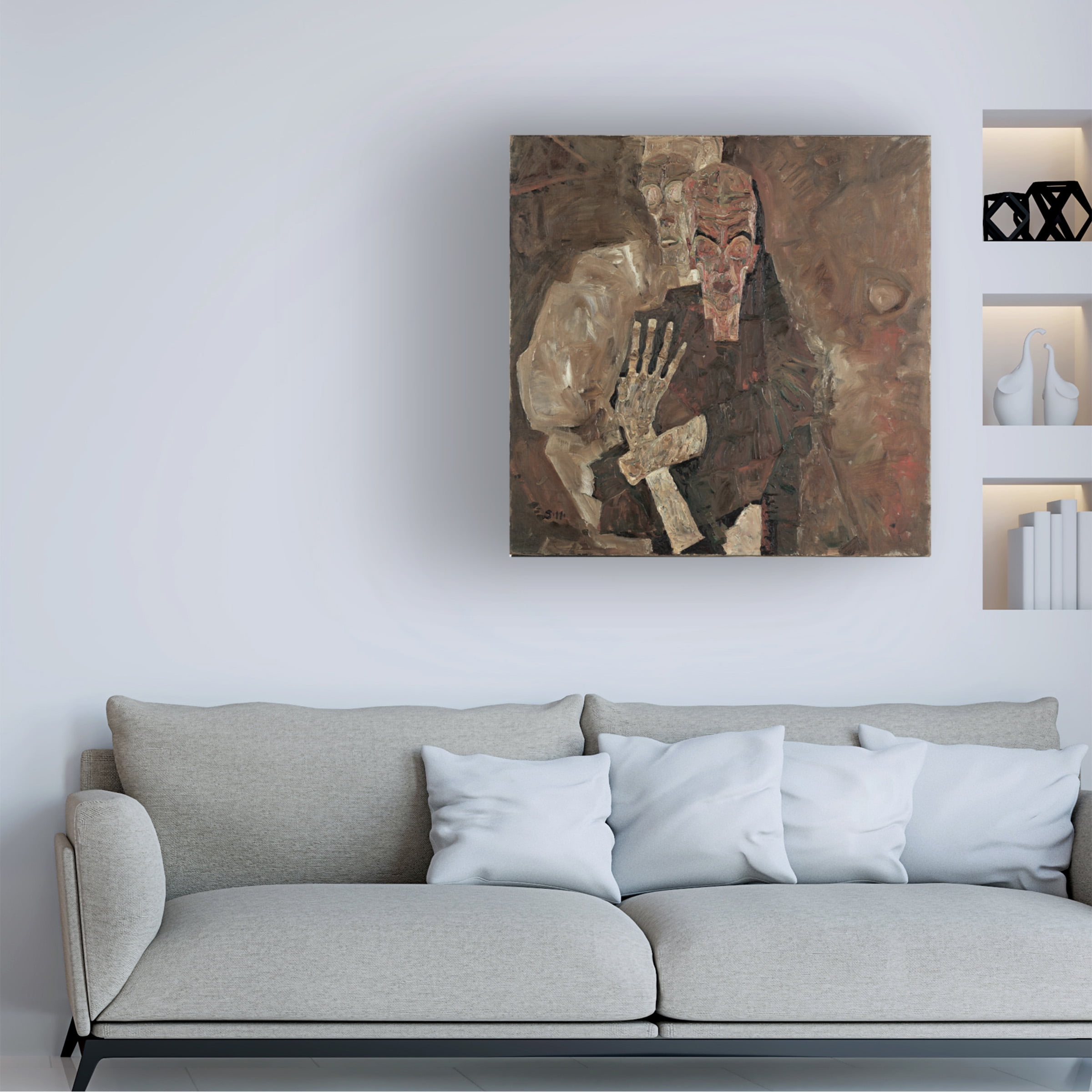 Egon Schiele 'Death And Man' Canvas Art