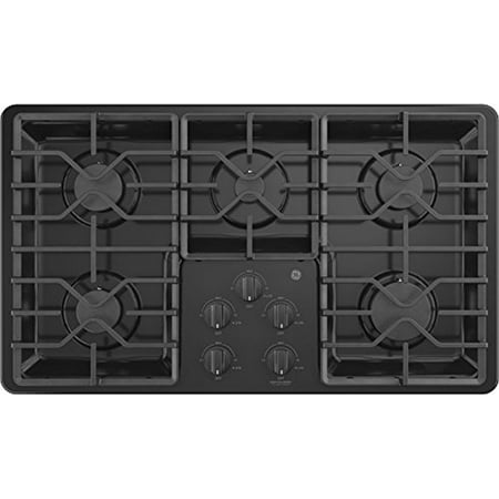 GE JGP3036DLBB 36 Inch Natural Gas Sealed Burner Style Cooktop with 5 Burners, ADA Compliant, in