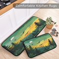 thumbnail image 5 of 2-Piece Kitchen Mat Set Non Slip Washable Floor Mats Decorative Rugs for Kitchen Sink Laundry Green and Yellow Sunset, 5 of 7