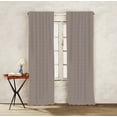 thumbnail image 5 of Inspired Surroundings Single Curtain Panel, Isla - Grey Corduroy, 5 of 9