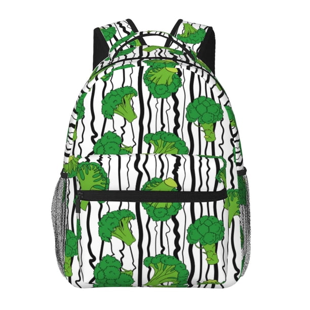 Fotbe Broccoli 2 Mochila Casual con Estampado para Escuela, Viajes y Actividades al Aire Libre - Duradera, Ligera y Cómoda