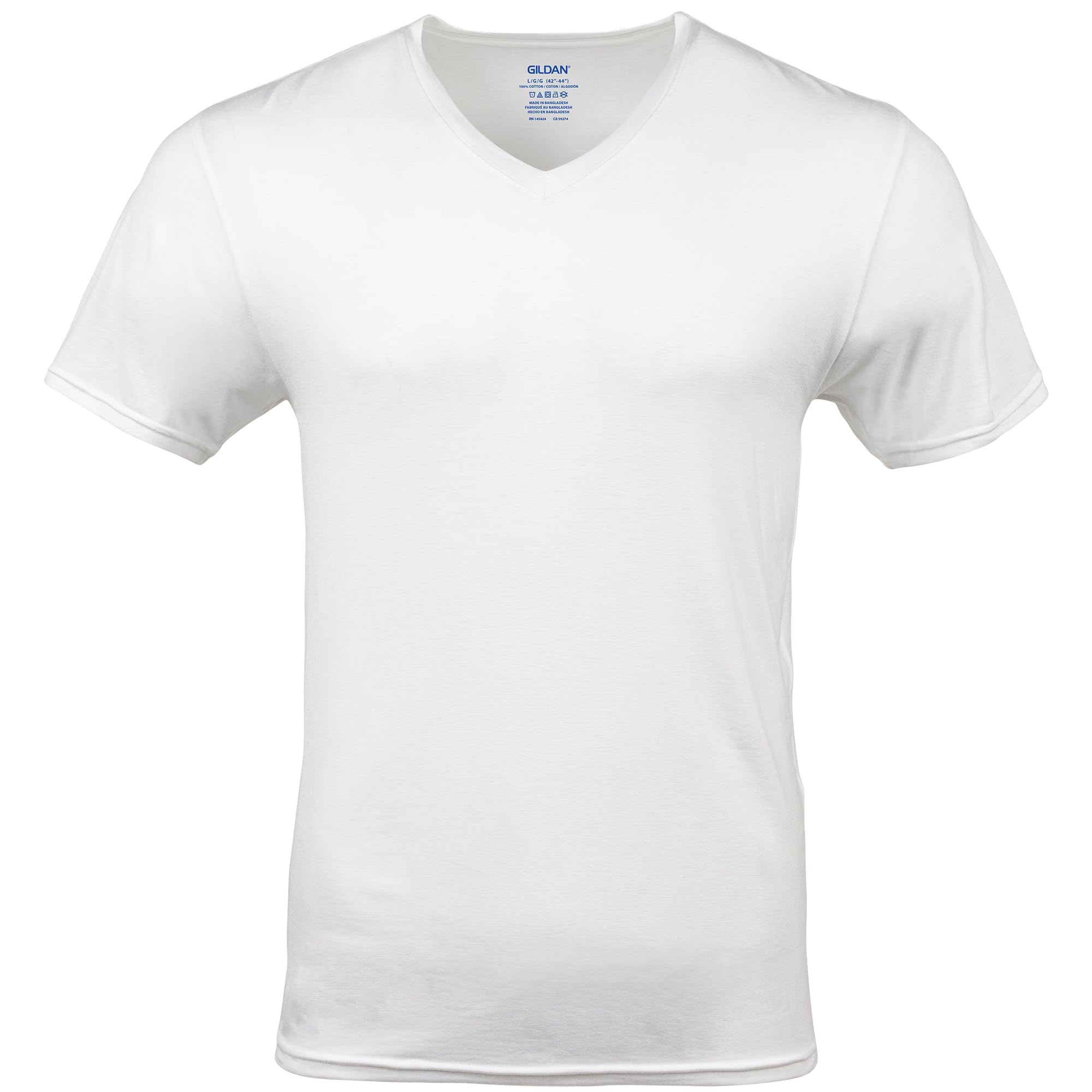 Gildan Men's V-Neck T-Shirt, 12-Pack, White photo 4