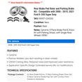 thumbnail image 2 of Rear Brake Pad Rotor and Parking Brake Kit - Compatible with 2008 - 2019, 2021 Ford E-350 Super Duty 2009 2010 2011 2012 2013 2014 2015 2016 2017 2018, 2 of 2
