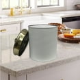 thumbnail image 3 of nu steel Set Of 4 Food storage Container Kitchen Hammered Canister with white finish with Gold color lid 1, 1.5, 2, & 4 Quart, 3 of 4