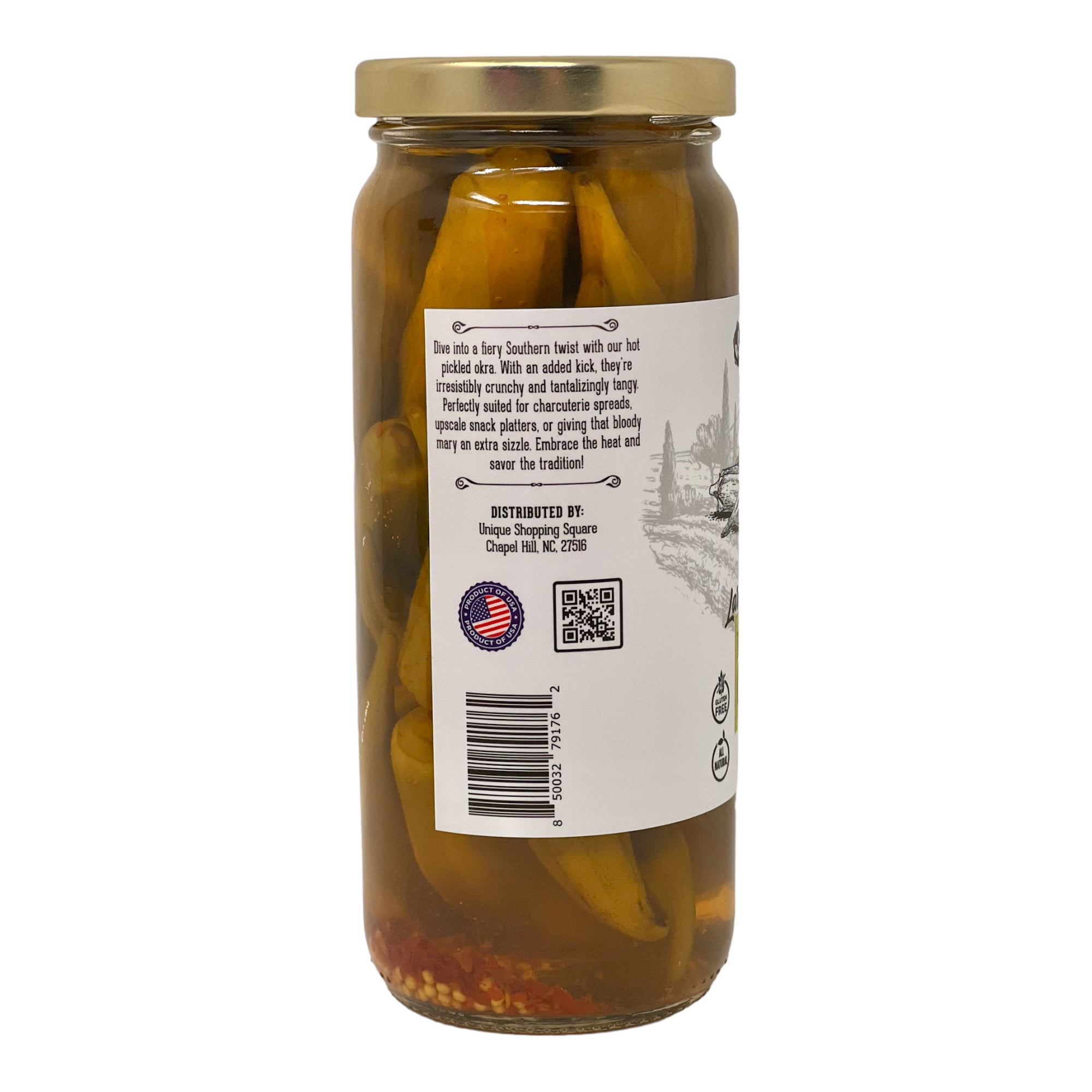 Lara's Crisp and Hot Pickled Okra – (Pack of 2, 16 fl oz each)