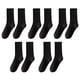 thumbnail image 1 of Xiao Hua pares de calcetines finos de algodón para mujer, calcetines suaves de algodón de tubo medio, calcetines casuales de pelo largo, color sólido - negro, 1 of 4