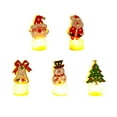 thumbnail image 2 of 5pcs Christmas LED Ornaments Set, Luminous Santa Claus & Snowman Design, Battery Included, Perfect as Small Night Light & Holiday Decoration, Charming Gift for Christmas Celebrations, Color, 2 of 8