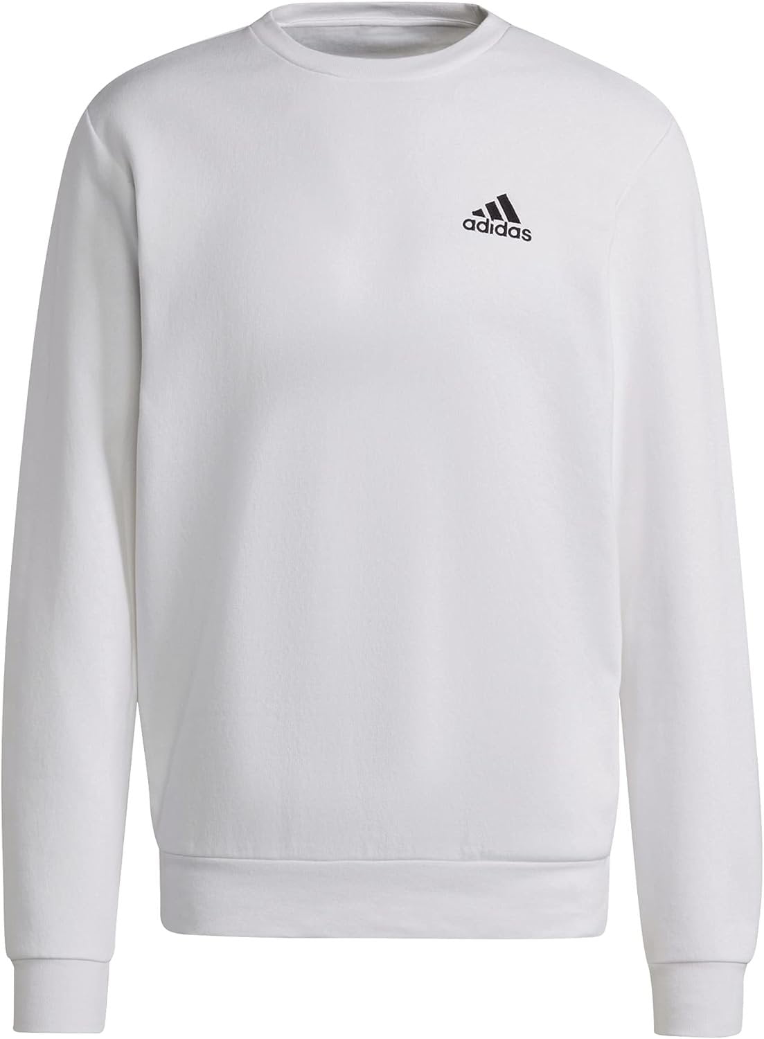 Men's adidas Feel Cozy Fleece Sweatshirt Color: White Black Size: XXL