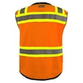thumbnail image 4 of Kasa Style Class 2 High Visibility Safety Unisex Vest Durable Hi Vis Gear 8 Pockets, Reflective Stripes Construction, Night Work Outdoor, 4 of 7