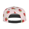 thumbnail image 4 of Daiia Strawberry print Flat Bill Hats Flat Brim Trucker Cap Baseball Cap Adjustable Classic Low Profile Hat Unconstructed Plain Cap, 4 of 9