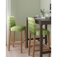 thumbnail image 2 of Green Wood Grain Bar Stool Covers Set of 4, Ombre Rustic Retro Wooden Plank Stretch Washable Bar Chair Covers with Backs, Removable Pub Counter Height Chair Cover for Kitchen Dining Room Cafe, 2 of 7