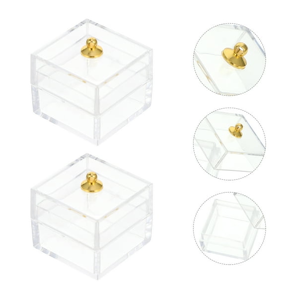 10 Pcs Étui de Rangement Créatif pour Bonbons Micro Paysage Mini Accessoire (Transparent)