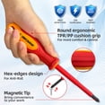 thumbnail image 6 of IRONCUBE 6-Piece 1000V Insulated Screwdriver Set for Electrician with  Durable Handles and Voltage Tester, 6 of 8