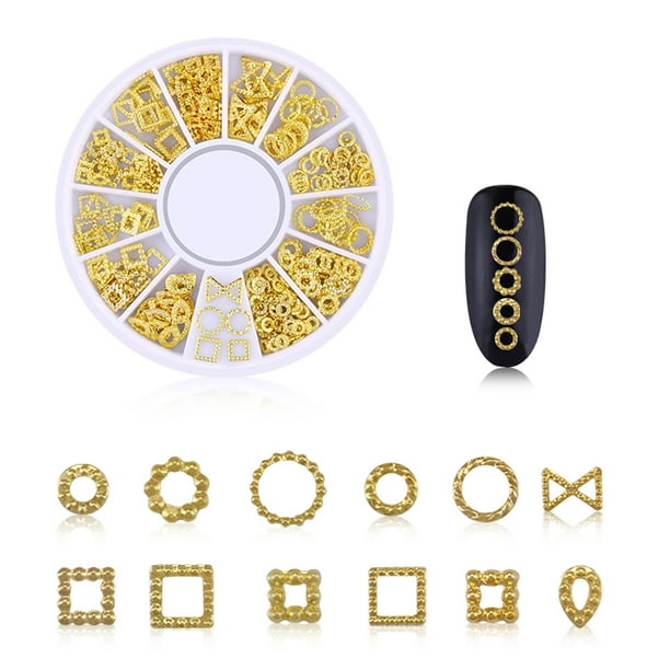 Accesorios para decoración de uñas, decoración de uñas con forma de estrella y aleación hueca, puntas para decoración de uñas, rueda de manicura, aireador para acuario.