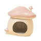 thumbnail image 2 of Casita de cerámica para hámster, cama con escondite para hámster, nido para hámster con forma de seta, pequeño animal Rosa, 2 of 9