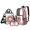 Pink-Donuts Strawberry, variant on Kuiaobaty Lily Dragonfly Print Clear Backpack Set for Girls Lightweight Clear Backpack and Pencil Case with Side Pockets Heavy Duty Bookbag with Lunch Bag for School