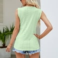 thumbnail image 7 of Summer Tops for Women 2024 Fashion Women's Summer V-Neck Lace Patchwork Sleeveless Sexy Top Blouse Gift for Women, 7 of 7