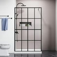 thumbnail image 7 of Goodyo 46" X 72" Shower Door Fixed Walk-in Tempered Glass Shower Screen,  Black Finish Aluminum Framed, 7 of 7