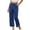 *Dark Blue, variant on ClodeEU Women's Summer Straight Leg Capri Jeans with Pockets ,Solid Color Casual Denim Cropped Pants Black,Womens Plus S