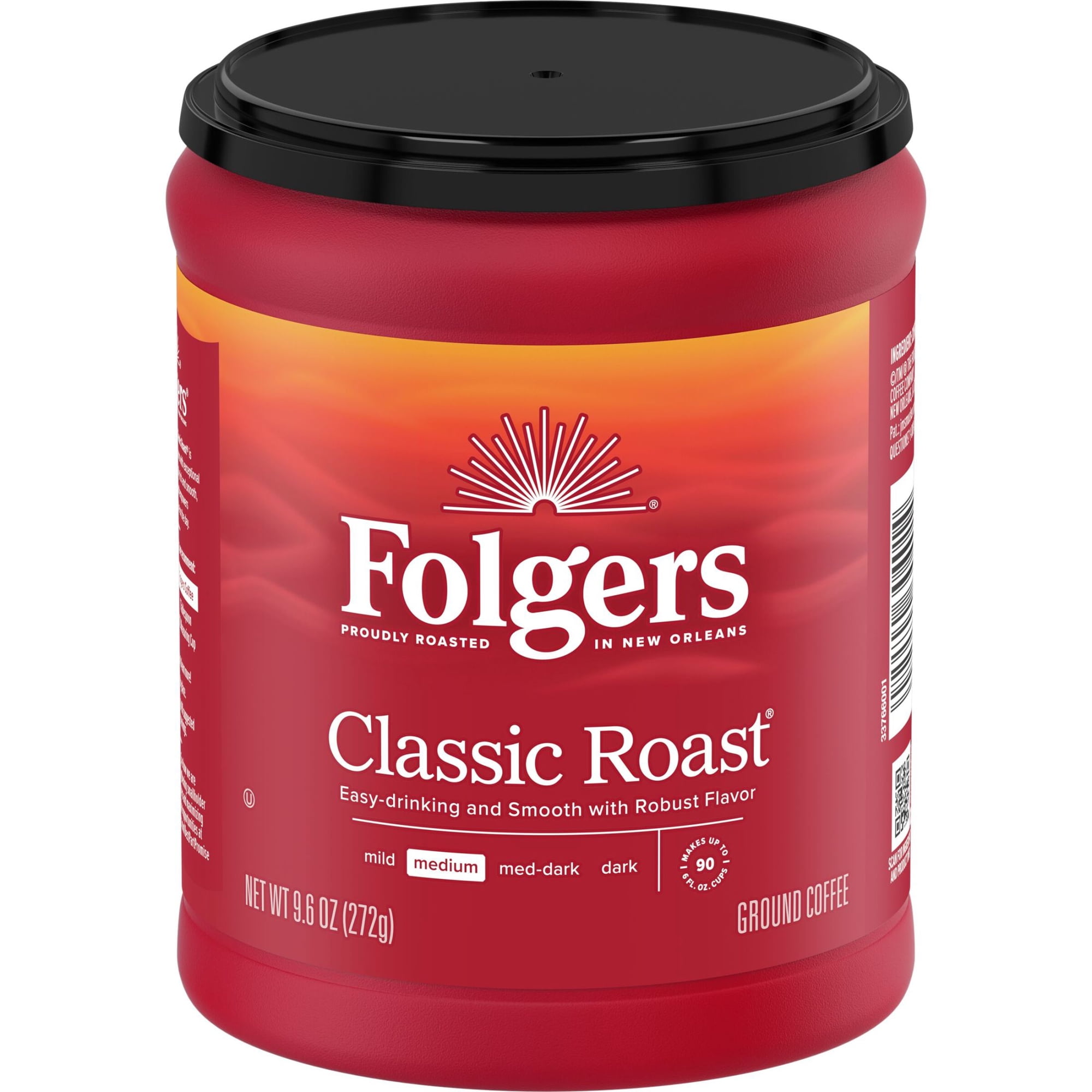 Folgers Classic Roast Medium Roast Ground Coffee, Limited Edition Canister for America’s 250th Anniversary, 9.6 oz