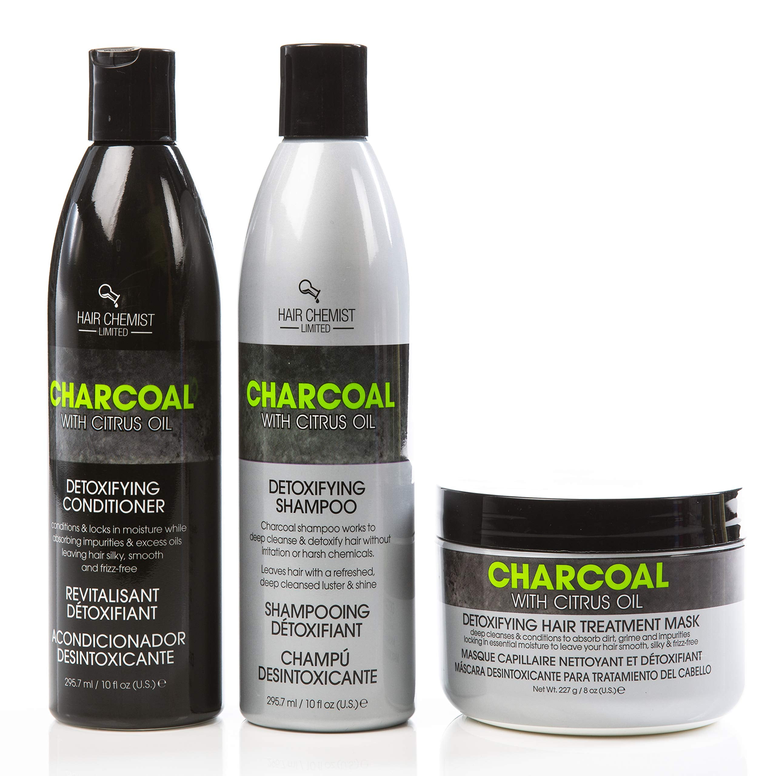 Hair Chemist Charcoal w/ Citrus Oil COMBO Shampoo 10 oz. + Conditioner