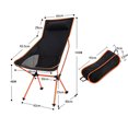 thumbnail image 4 of Chaise Lune d'Extérieur Chaise Pliante Portable Chaise en Alliage d'Aluminium Chaise de Pêche Camping Auto-Équilibrée Fauteuil Inclinable de Tournée Chaise de Plage Décontractée, 4 of 4